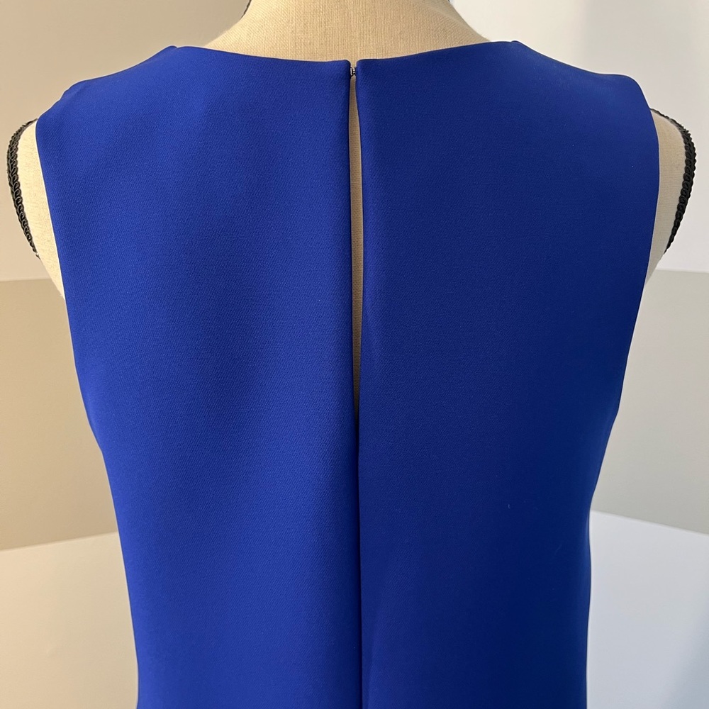 H&M Royal Blue scuba asymmetrical hem cocktail dress size 10 - Picture 6 of 13